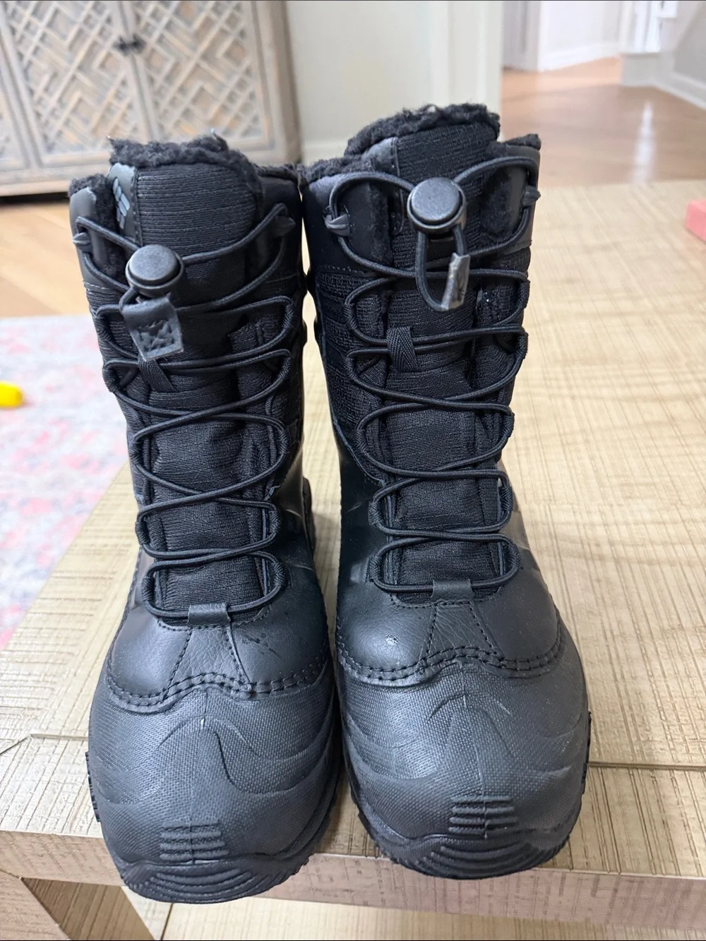 Columbia Kids Black Insulated Waterproof Snow Boots